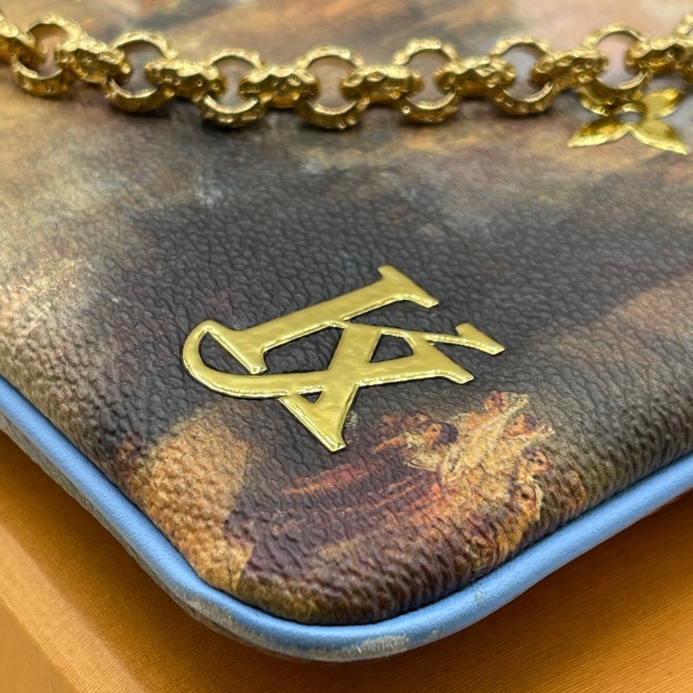 Louis Vuitton Jeff Koons Masters Turner Pochette Clutch Chain Shoulder Bag Rare - Picture 9 of 16